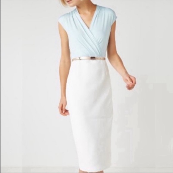 Ted Baker Dresses & Skirts - Ted Baker Alfena Blue and White Two-Tone Midi Dress